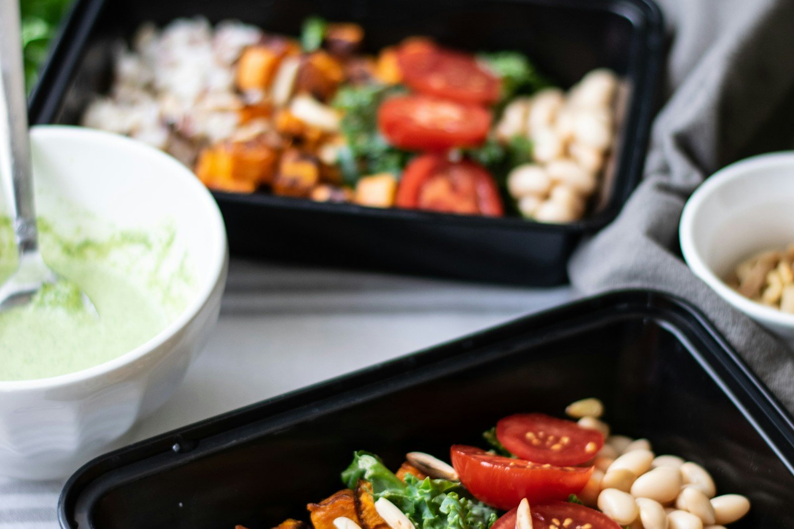 Prepared vegetable meal containers