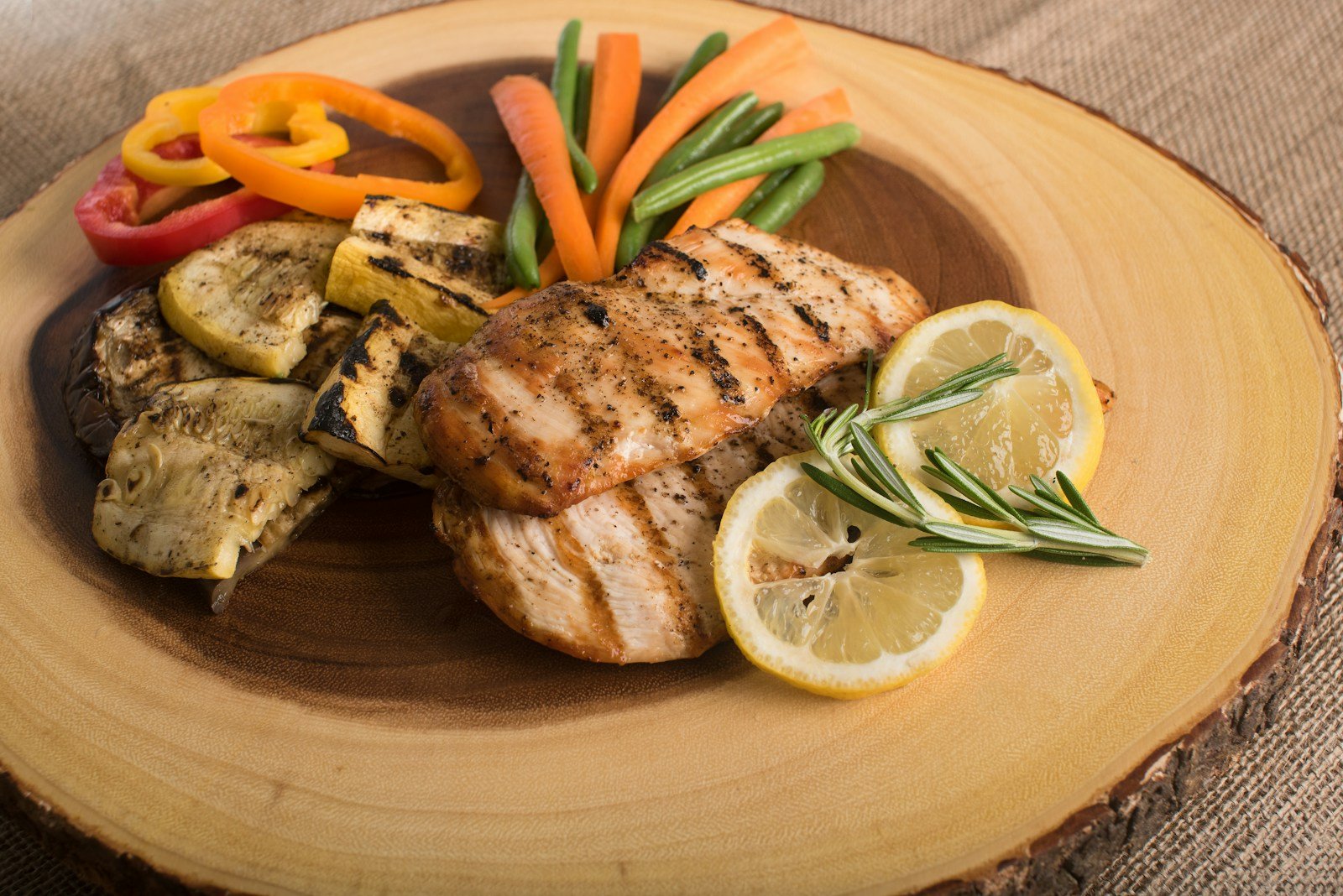 Grilled chicken and vegetables for a protein-first meal
